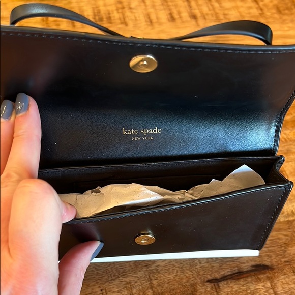 Kate Spade ♠️ Black Leather Belt Bag with Bow Accent NWT - Picture 7 of 10
